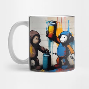 TWO MONKEYS PLAYING WITH PAINT Mug